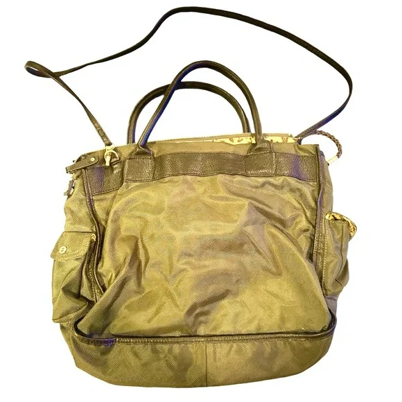 Olive Green Women's Tote Bag Briefcase - Picture 2 of 4